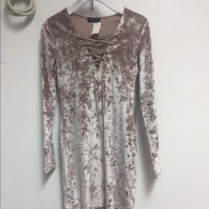 Velvet long sleeve dress